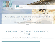 Tablet Screenshot of foresttraildental.com